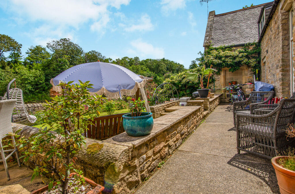 Garden overlooking the river